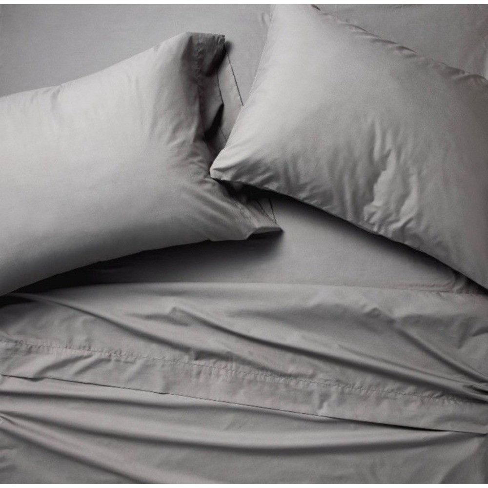 Casaluna Standard 400 Thread Count Percale Pillowcases Dark Gray